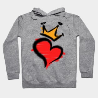 Graffiti heart with spray paint splatters love Hoodie